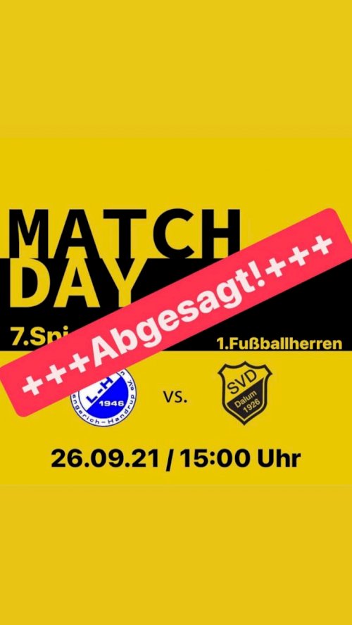 Spielabsage
