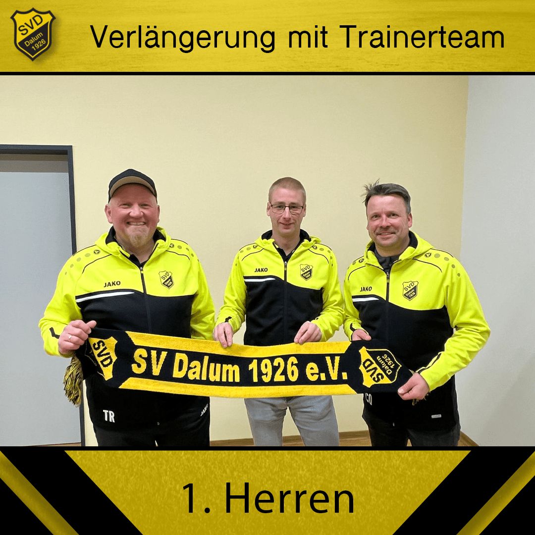 SV Dalum verlängert mit Trainerteam!